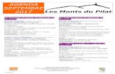 Agenda Monts du Pilat Septembre 2017 - Saint-Genest-Malifaux...AGENDA SEPTEMBRE 2017 Les Monts du Pilat Office de Tourisme du Pilat Bureaux de Bourg-Argental et Saint-Genest-Malifaux