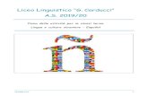 Liceo Linguistico “G. Carducci” A.S. 2019/20• Fórmulas de presentación formal e informal. • Geografía: países y nacionalidades de España y de América Latina. • La edad/los