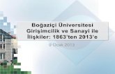 Boğaziçi Üniversitesi Giriúimcilik ve Sanayi ile İliúkiler: 1863 ...Nanoteknoloji Uygar Merkezi Boğaziçi Üniversitesi Yaam Bilimleri ve Teknolojileri Uygar Merkezi
