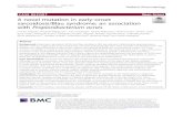 A novel mutation in early‐onset sarcoidosis/Blau syndrome: an … · 2021. 2. 18. · Background Sarcoidosis is a multiorgan inflammatory disease with unknown etiology, characterized