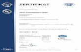 ZERTIFIKAT - BASF...ISO 9001 : 2015 Zertifikat-Registrier-Nr. Auszug aus Zertifikat-Registrier-Nr. Gültig ab Gültig bis Zertifizierungsdatum 099501 QM15 019089 QM15 2018-01-21 2021-01-20