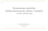 Ekonomska statistika (Makroekonomski računi i modeli)€¦ · Makroekonomski indikatori i analiza 2. Sistem nacionalnih računa III. Makroekonomska analiza Ekonomija u kratkom roku