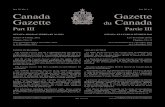 Vol. 35, n Canada Gazette du Canada · 2017. 12. 9. · vigueur et des proclamations du Canada ultérieurs au numéro précédent. ... au 14 décembre 2012 Vol. 35, No. 3 Canada Gazette