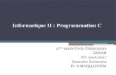 Informatique II : Programmation C Cours 1.pdf · 2. Types de données en C 2.2.Types de variables. Le type d’une variable détermine l’ensemble des valeurs qu’elle peut prendre