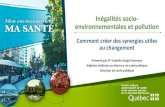 Inégalités socio- environnementales et pollution · 2021. 4. 18. · 1. Portrait des inégalités sociales de santé dans la Basse -Ville et Limoilou-Vanier 2. Cadrage du projet