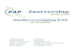 Jaarverslag - SV PAP...3 Beste lid of geïnteresseerde, Graag presenteren wij, het 15e bestuur van studievereniging PAP, het jaarverslag voor het verenigingsjaar 2016-2017. Het jaarverslag
