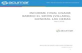 INFORME FINAL EISAAR BARRIO EL SIFÓN (VILLARS), GENERAL … · 4 “2018 - Año del centenario de la Reforma Universitaria” Informe final de Evaluación Integral de Salud Ambiental