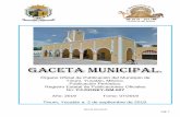 GACETA MUNICIPAL. - Tinum · 2020. 2. 7. · Gaceta Municipal pág. 4 ---SEGUNDO.- El H. Ayuntamiento de Tinum, Yucatán, aprueba por mayoría de votos de los regidores que integran