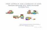 Het effect van context in een leestraining bij allochtone kinderen