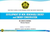 DEVELOPMENT OF NEW, RENEWABLE ENERGY and ENERGY CONSERVATION