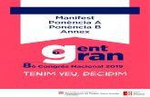 Manifest Ponència A Ponència B Annex...Reunits a Món Sant Benet, al municipi de Sant Fruitós de Bages, el dia 25 d’octubre del 2019, i com a resum dels textos, dels debats i