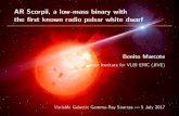 AR Sco, a low-mass binary with the first known pulsar white dwarf · 2021. 7. 7. · AR Sco: the rst pulsar white dwarf Orbital period of 3.56 h Pulses observed every 1.97 min Spin