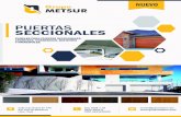 Metsur Puertas Seccionales · 2021. 3. 31. · PUERTAS SECCIONALES Las puertas seccionales representan un éxito moderno y creciente para la construcción, en el ámbito residencial,