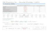 IB Physics SL - Study Guide | KEY · IB Physics SL - Study Guide | KEY 1 | Science Skills List the seven fundamental base units and their abbreviations: Unit Abbreviation Length Meter