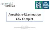 Anesthésie-Réanimation CAV Complet - Arcothova · 2021. 8. 5. · Dr Pierre LAVEDAN Service de Réanimation des Cardiopathies Congénitales CHU de Bordeaux. Canal AtrioVentriculaire