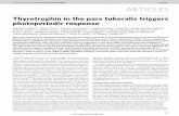 doi:10.1038/nature06738 ARTICLESsys-pharm.m.u-tokyo.ac.jp/pdf/Nakao_2008.pdfARTICLES Thyrotrophin in the pars tuberalis triggers photoperiodic response Nobuhiro Nakao1*, Hiroko Ono1*,