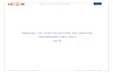2018 Manual de justificación de Gastos ( Ex-Detalle Gastos) · Protección de propiedad intelectual, certificaciones y homologaciones. Otros gastos de Internacionalización. Contratación