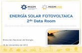 ENERGÍA SOLAR FOTOVOLTAICA 2do Data Room · 2015. 2. 26. · Granjas Solares Fotovoltaicas en Uruguay Noviembre 2012 Índice 1. Marco de Referencia 2. Hipótesis consideradas para