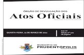 ÓRGÃO DE DIVULGAÇÃO DOS Atos Oficiaisl2fsistemasweb.com.br/prudentopolis.pr.gov.br/uploads/... · 2019. 3. 13. · 2 ÓrgÃo de divulgaÇÃo dos atos oficiais do municÍpio de
