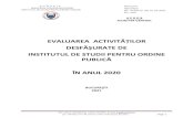 EVALUAREA ACTIVITĂȚILOR DESFĂȘURATE DE INSTITUTUL DE …isop.mai.gov.ro/wp-content/uploads/2021/544/BILANT_ISOP... · 2021. 3. 23. · MANAGEMENTUL RESURSELOR INSTITUŢIONALE