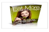 Eat more not less to loss weight!