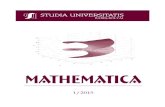 MATHEMATICA - Babeș-Bolyai Universitystudia.ubbcluj.ro/download/pdf/909.pdf · 2015. 3. 23. · Patrizia Pucci, University of Perugia, Italy Ioan Purdea, Babeş-Bolyai University,