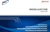 URGENSI AUDIT SPBE - Gamatechno · 2021. 4. 7. · Bab IV Audit Teknologi Informasi dan Komunikasi Pasal 55, 56, 57 dan 58 Peraturan Presiden No. 95 Tahun 2018 tentang Sistem Pemerintahan