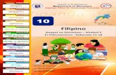 10...1 Filipino Ikaapat na Markahan – Modyul 5 El Filibusterismo : Kabanata 11-18 10 Republic of the Philippines Department of Education Regional Office IX, Zamboanga Peninsula2