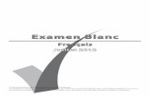 Examen Blanc - מרכז ארצי לבחינות ולהערכה...Examen Blanc Français Juillet 2012 1 T v valuation. Table des matières Session juillet 2012 Réflexion verbale, première