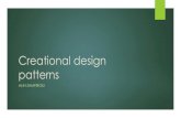 Creational design patterns - ASE · 2018. 4. 23. · Cartea reprezentativă pentru Design Patterns este “Design Patterns: Elements of ReusableObject-Oriented Software”, scrisă