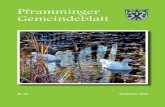 Pframminger Gemeindeblatt · 2020. 6. 22. · Gemeindeblatt. 2 November 19 ... Kulturverein 51 - OBV 52-53 - Seniorenclub Oberpframmern 54 - Schützengesellschaft Oberpframmern 55