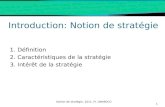 Introduction: Notion de stratégie