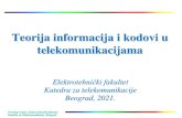 Teorija informacija i kodovi u telekomunikacijama