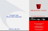 Investor Day Bursa Efek Indonesia - Krakatau Steel