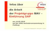 Infos über die Arbeit Projektgruppe MAV – Einführung SAP ...