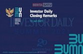 Investor Daily Closing Remarks