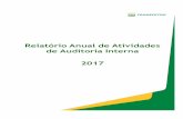 Relatório Anual de Atividades de Auditoria Interna 2017