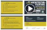 DRITTE SCHWERINER ARCHITEKTUR- SAMSTAG FILMTAGE