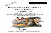 Pagsulat sa Filipino sa Piling Larang Akademik