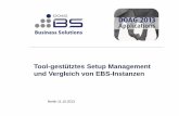 Tool-gestütztes Setup Management und Vergleich von EBS ...
