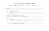 Arendal kommune Lønnspolitiske retningslinjer
