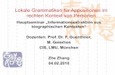 Lokale Grammatiken für Appositionen im rechten Kontext von ...