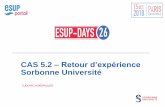 CAS 5.2 –Retour d’expérience Sorbonne Université
