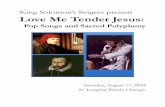 King Solomon’s Singers present Love Me Tender Jesus
