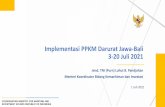 Implementasi PPKM Darurat Jawa-Bali 3-20 Juli 2021