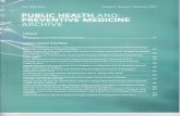 PUBLIC HEALTH PREVENTIVE MEDICINE ARCHIVE