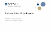 Python: Intro til funksjoner - NTNU
