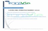 LISTE DES PRESTATAIRES 2020 - Transvie