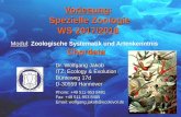 Vorlesung: Spezielle Zoologie WS 2017/2018