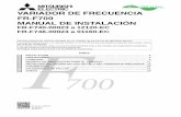 MANUAL DE INSTALACIÓN FR-F700 VARIADOR DE FRECUENCIA